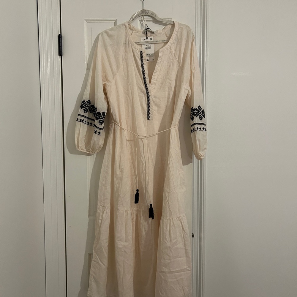 Zara Kaftan Caftan Maxi dress Cotton Beading